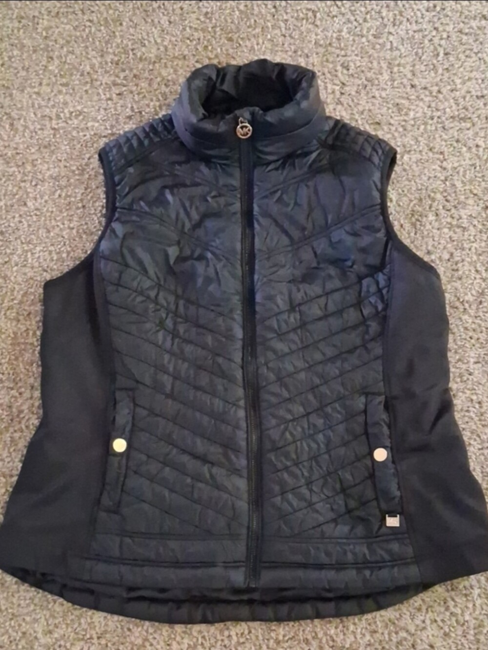 Michael Kors Black Quilted Sleeveless Puffer Vest - Picture 2 of 15